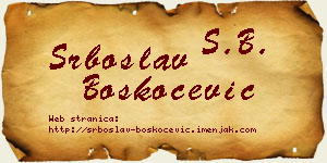 Srboslav Boškoćević vizit kartica